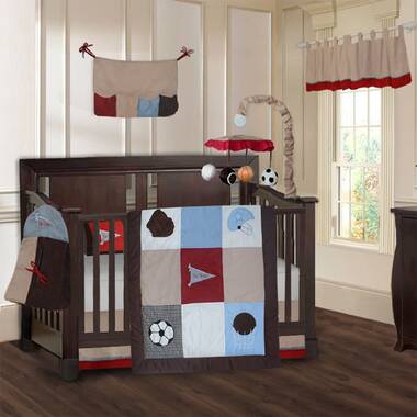 Sports crib hot sale bedding set